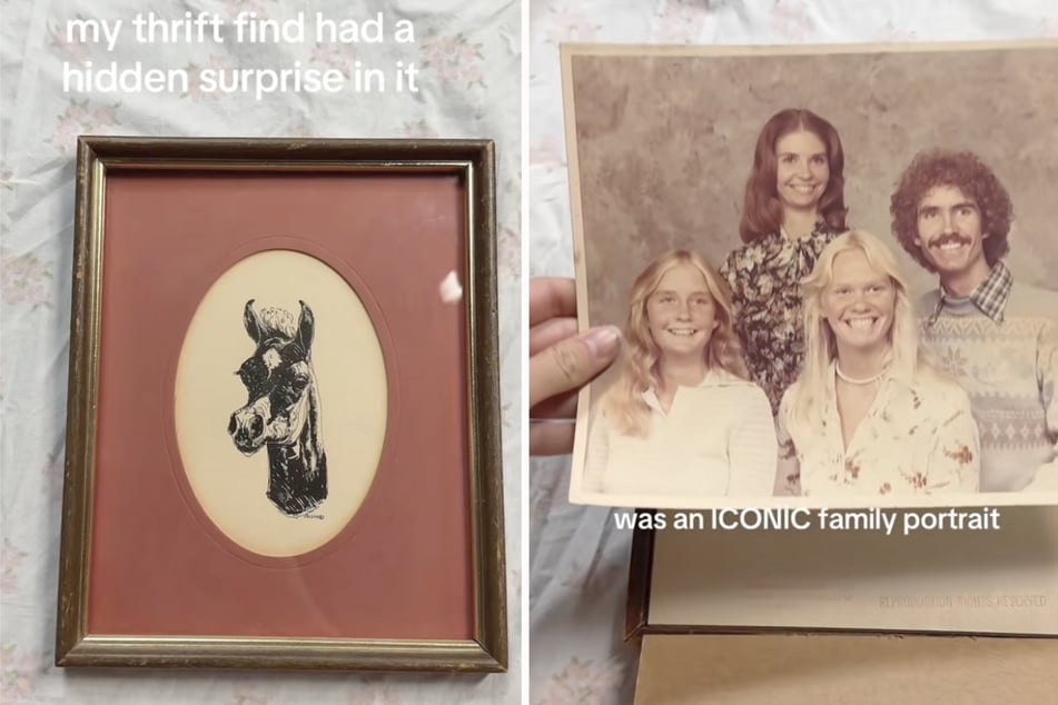 Dentro del cuadro del caballo se ocultaba un retrato familiar de los años setenta.