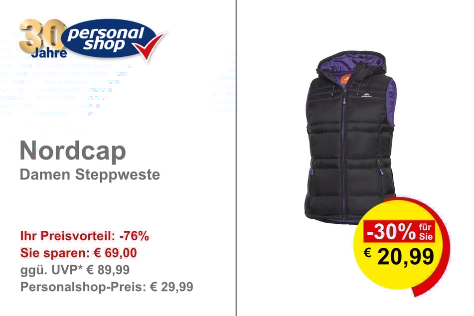 Nordcap Damen Steppweste