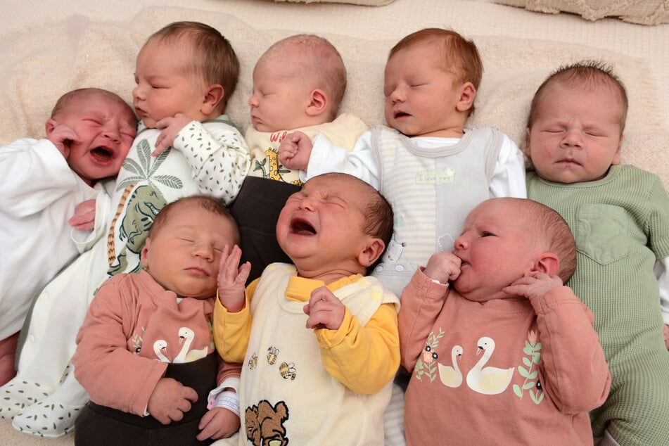 In nur drei Tagen haben in Zschopau im Erzgebirgsklinikum acht Babys das Licht der Welt erblickt.