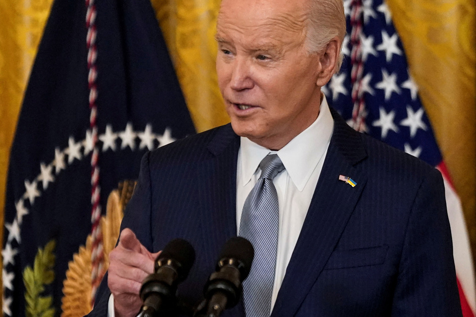 President Joe Biden slammed his predecessor, Donald Trump, during a closed-door press dinner in Washington DC.