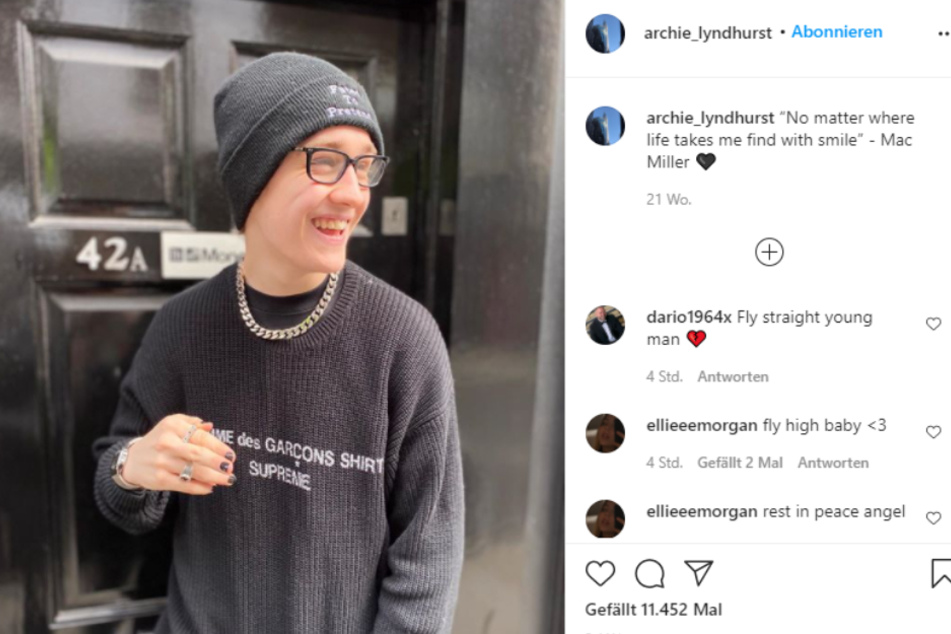 Hunderte Fans nahmen auf Instagram Abschied von Archie. Seine Freundin bewunderte ihn für seine liebevolle Art und seine Lebenslust.