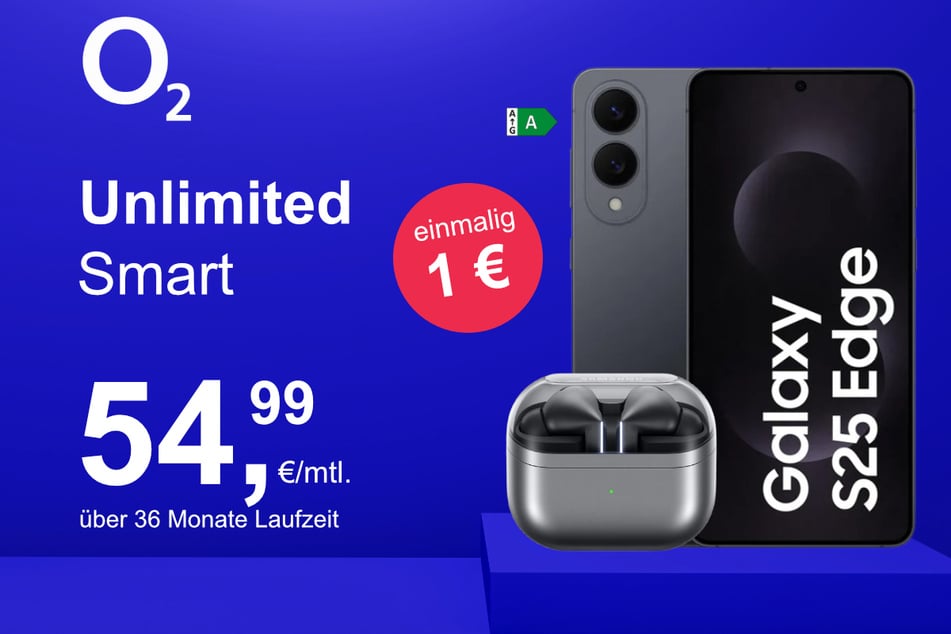 Das Samsung Galaxy S25 Edge mit Buds 3 Pro für einmalig 1 Euro.