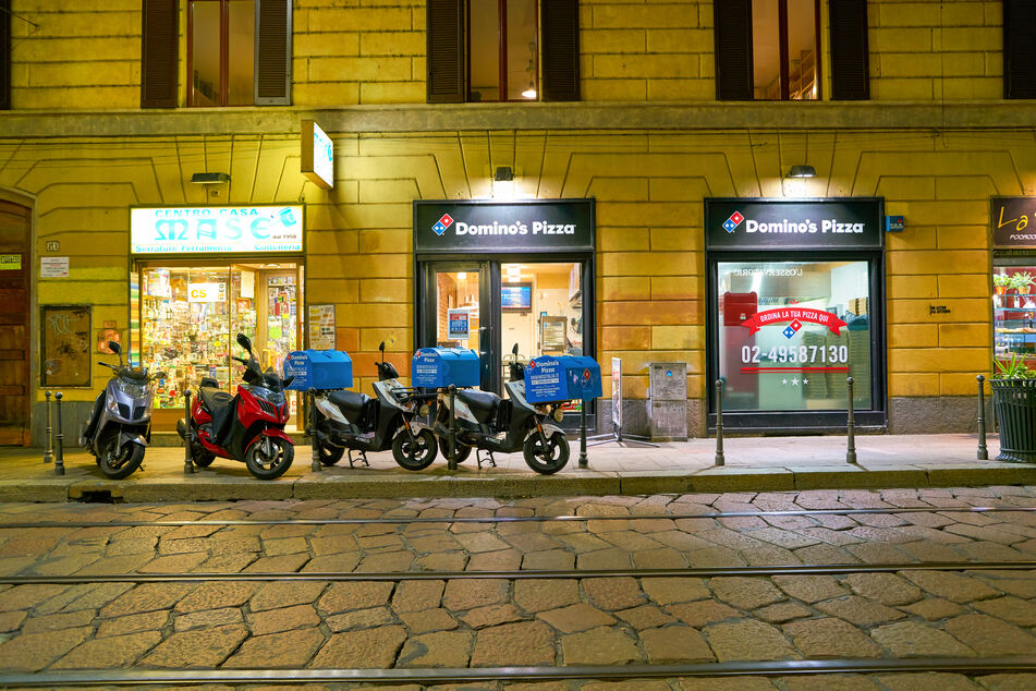 Einer der ersten Dominos-Filialen in Italien. Inzwischen ist das Restaurant in Mailand wieder geschlossen.