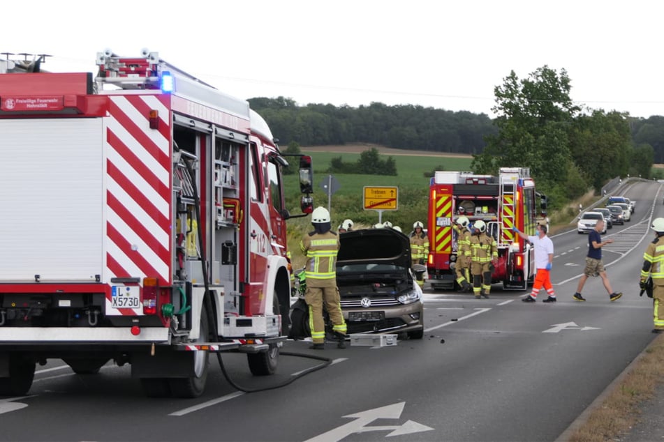 Feuerwehr und Polizei mussten zum Unfallort anrücken.