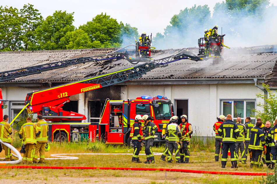 Wegen eines Feuers in Brandenburg sollen Anwohner ihre Türen und Fenster geschlossen halten.