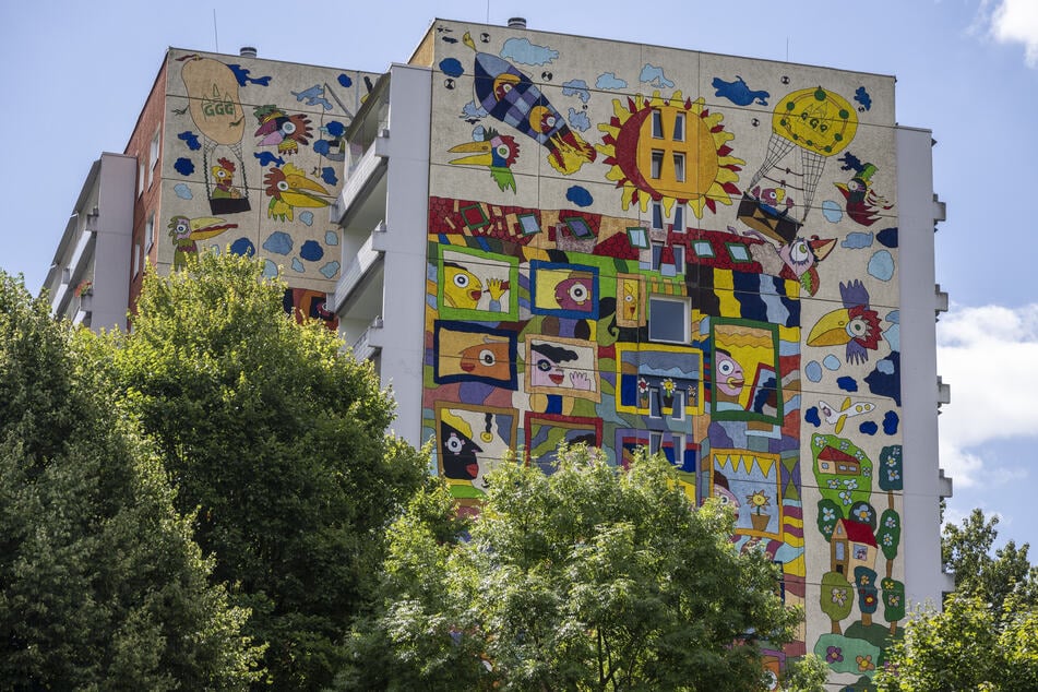 Das "Fischer-Haus" in Markersdorf war wegen seiner bunten Fassade ein beliebtes Fotomotiv.