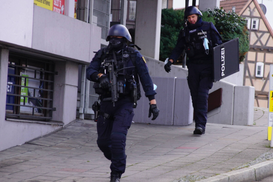 Starke Kräfte waren am Mittwoch in der Innenstadt von Winnenden unterwegs.