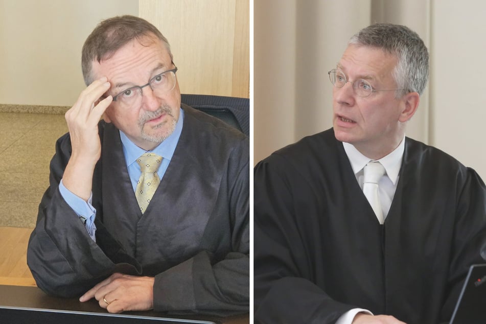 Rechtsanwalt Endrik Wihelm (64, links) und Ramonas Anwalt Andrej Klein (53).