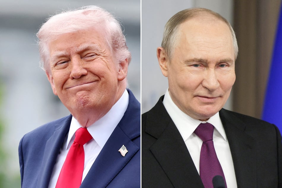 Russian President Vladimir Putin (r.) and US counterpart Donald Trump spoke on the phone Wednesday, discussing the wars in Ukraine and Iran.