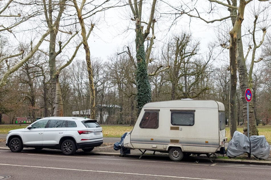 Wer auch immer aus dem Anhänger tritt, er hat direkt den weitläufigen Clara-Zetkin-Park vor der Tür.