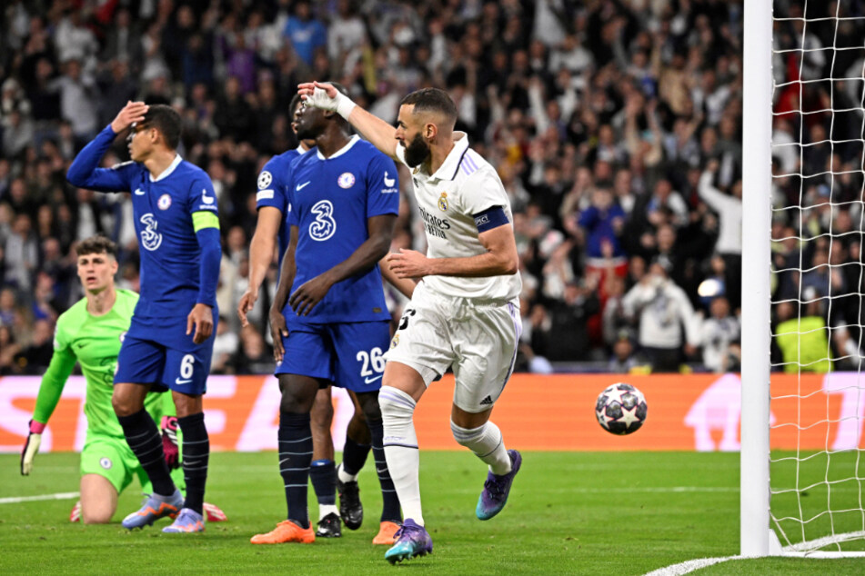 Karim Benzema (r.) schoss die Königlichen im ersten Durchgang in Front.