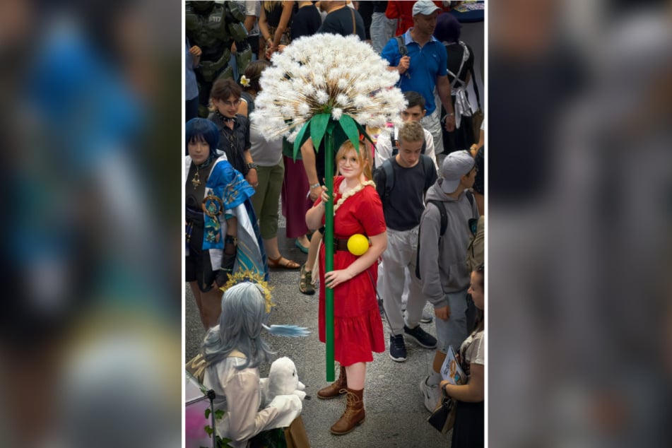 Gut zehn Stunden Arbeit investierte Cellina (21) in die übergroße Pusteblume.