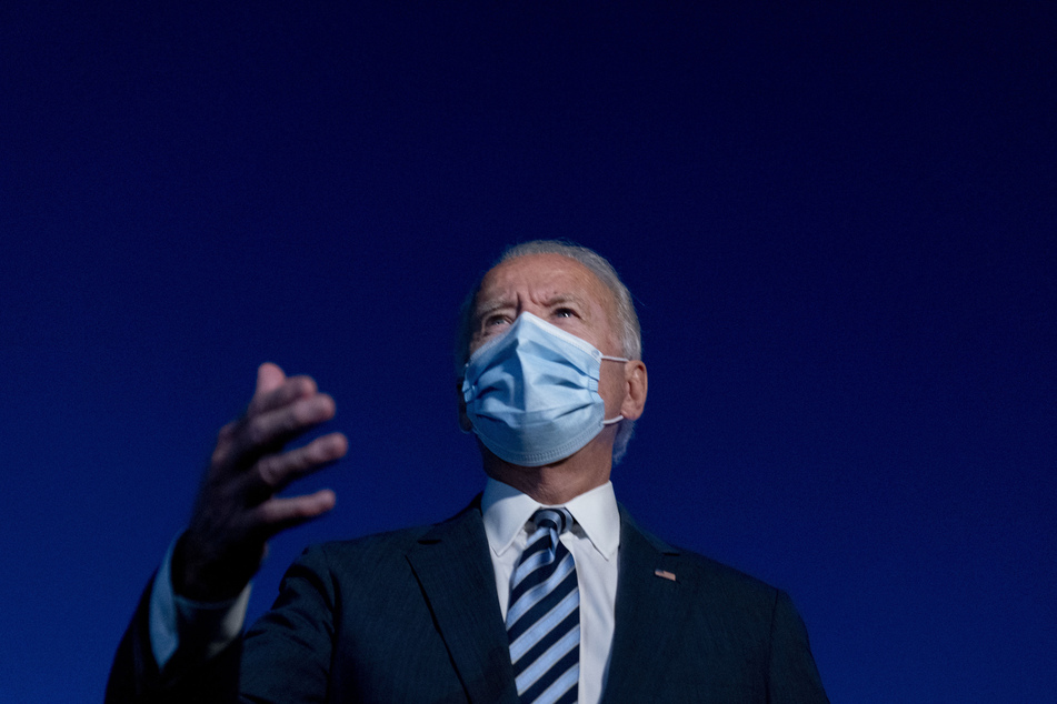 Joe Biden, demokratischer Präsidentschaftskandidat und ehemaliger US-Vizepräsident, gestikuliert.