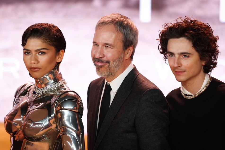 Regisseur Denis Villeneuve (56) mit seinen Hauptdarstellern Timothée Chalamet (28) und Zendaya bei der Premiere seines Films.