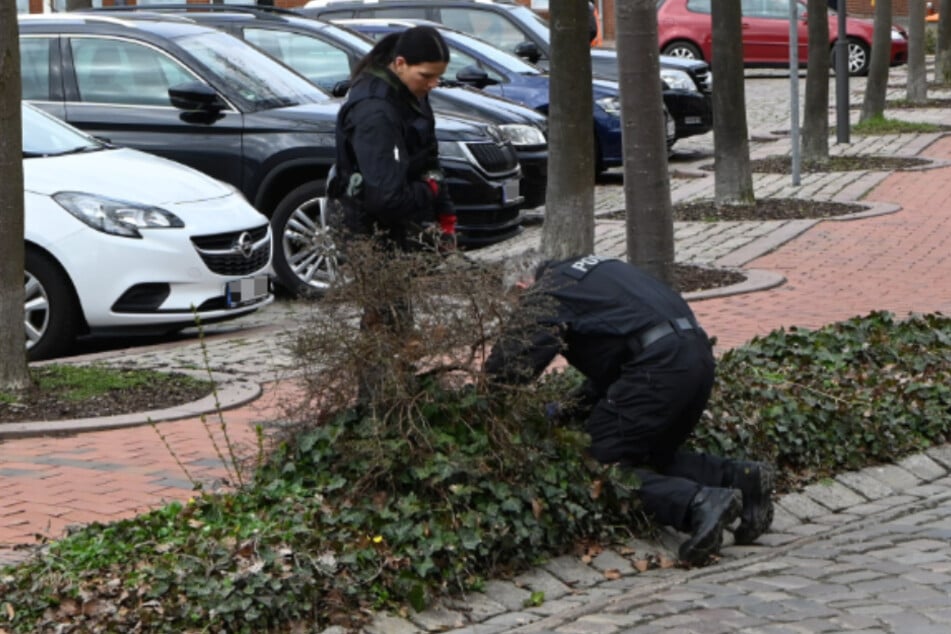 Die Polizei sucht seit dem Vormittag den Bereich rund um den Fundort des Mannes nach Beweismitteln ab.