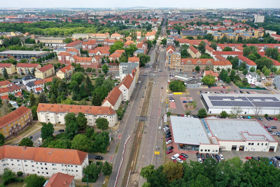 Die Tat geschah in der Merseburger Straße in Halle. (Archivfoto)