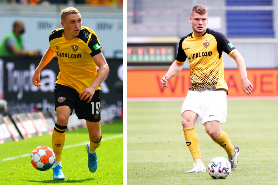Luca Herrmann (22, l.) und Kevin Ehlers (20) können beide wieder mit dem Ball trainieren.