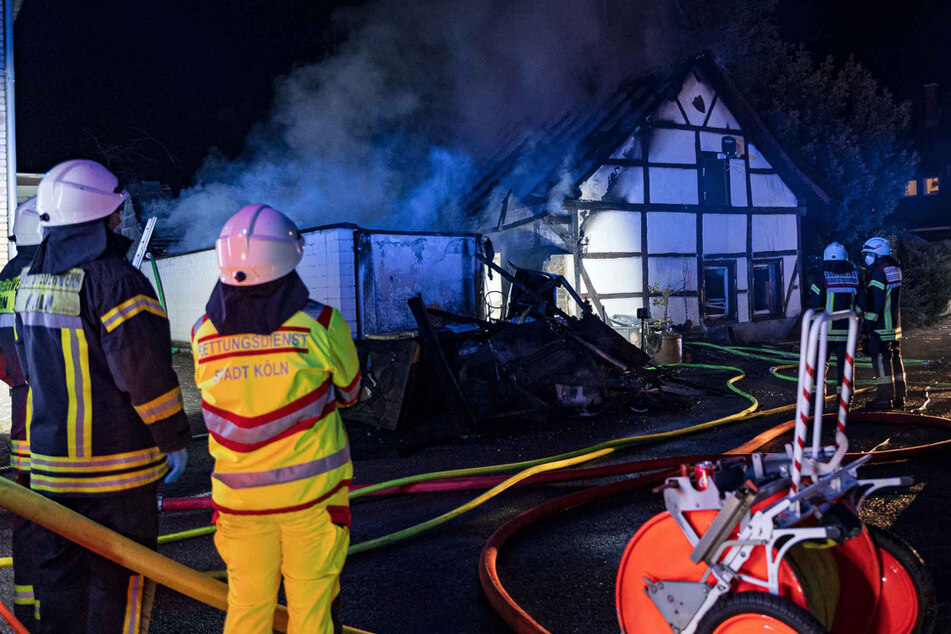 Das Fachwerkhaus konnte gelöscht werden, wurde aber ein Raub der Flammen.