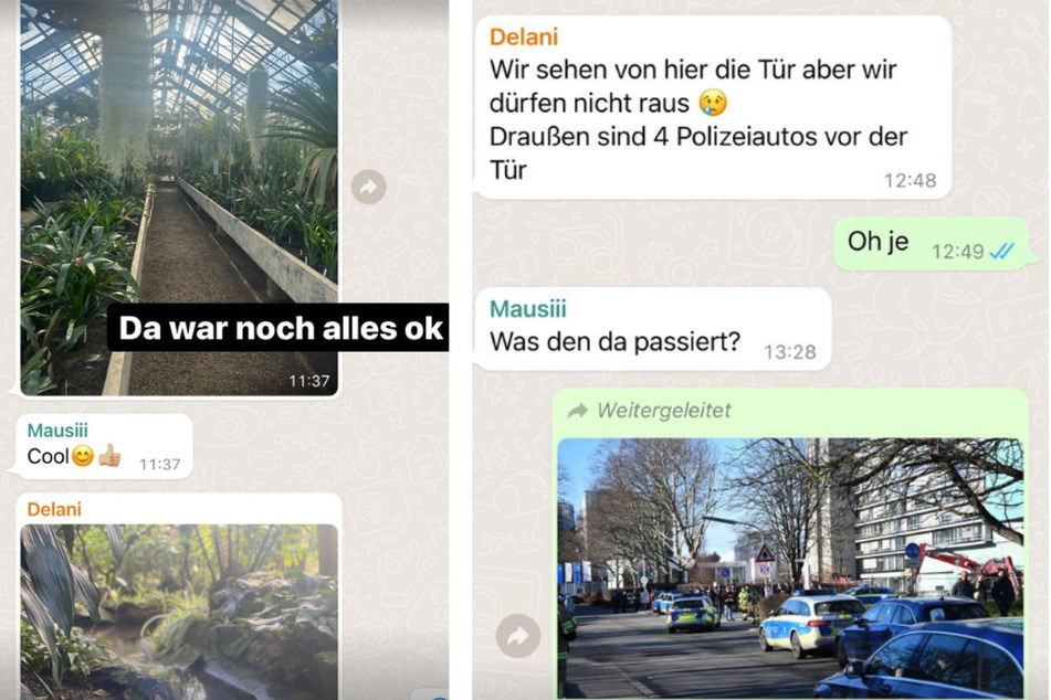 Tochter Delani (11) sendete ihrer Mutter Bilder und Nachrichten vom Botanischen Garten der Uni Heidelberg.