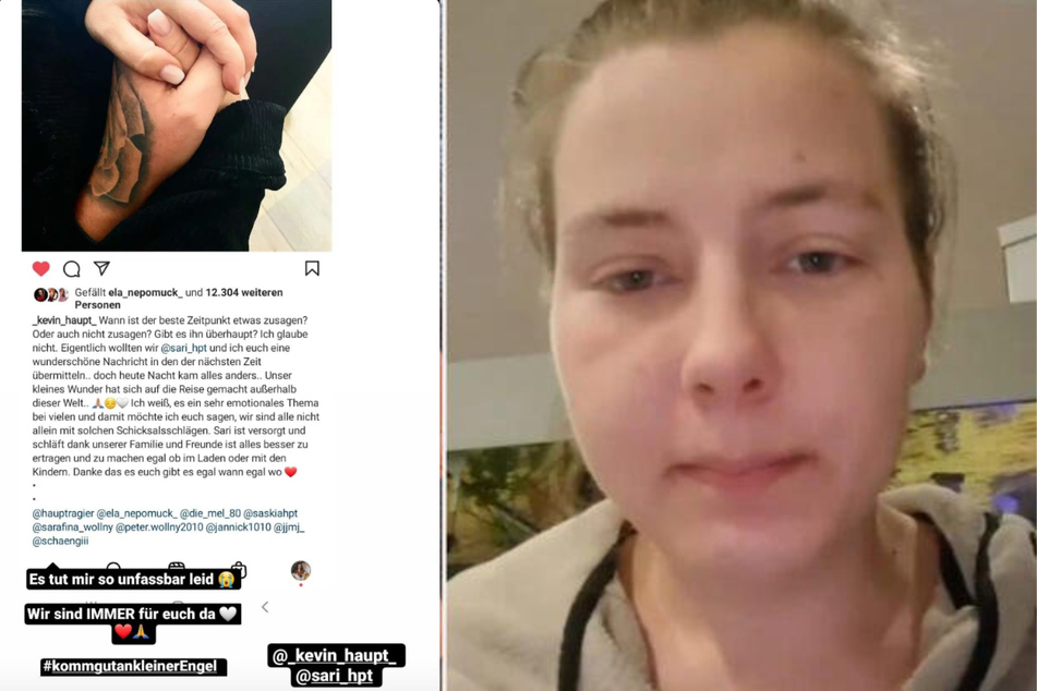 Sarafina Wollny (26) teilt bei Instagram den traurigen Post ihres engen Freundes Kevin Haupt. (Fotomontage)