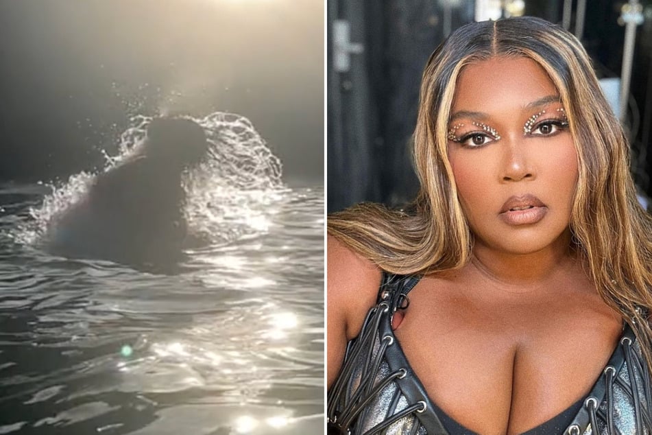 Lizzo channels her inner killer whale while in Ibiza