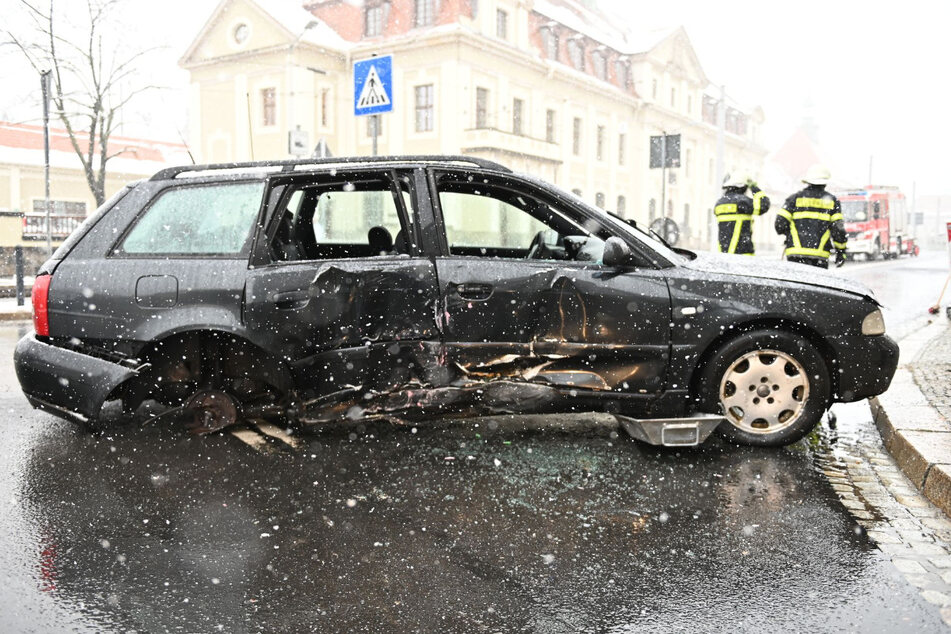 Der polnische Fahrer (24) dieses Audi flüchtete in Görlitz vor der Polizei.