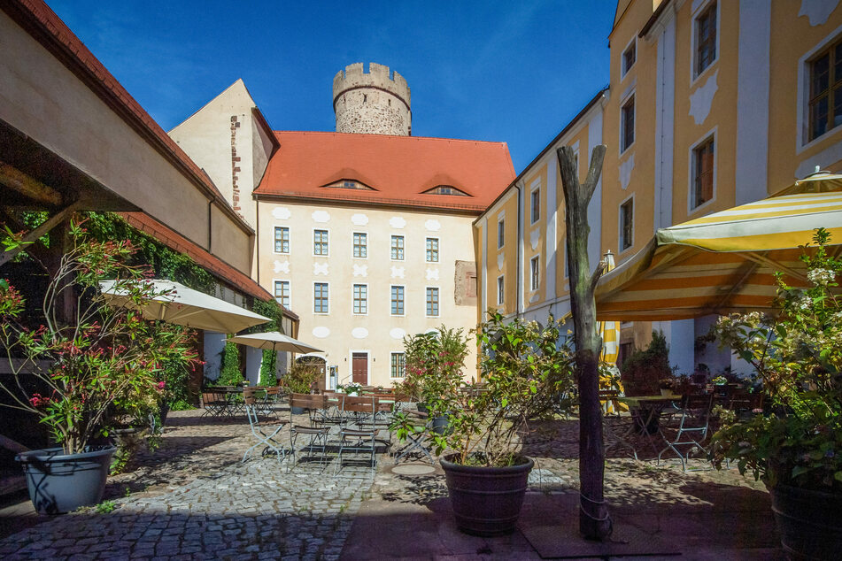 Der Schlosshof von Burg Gnandstein.