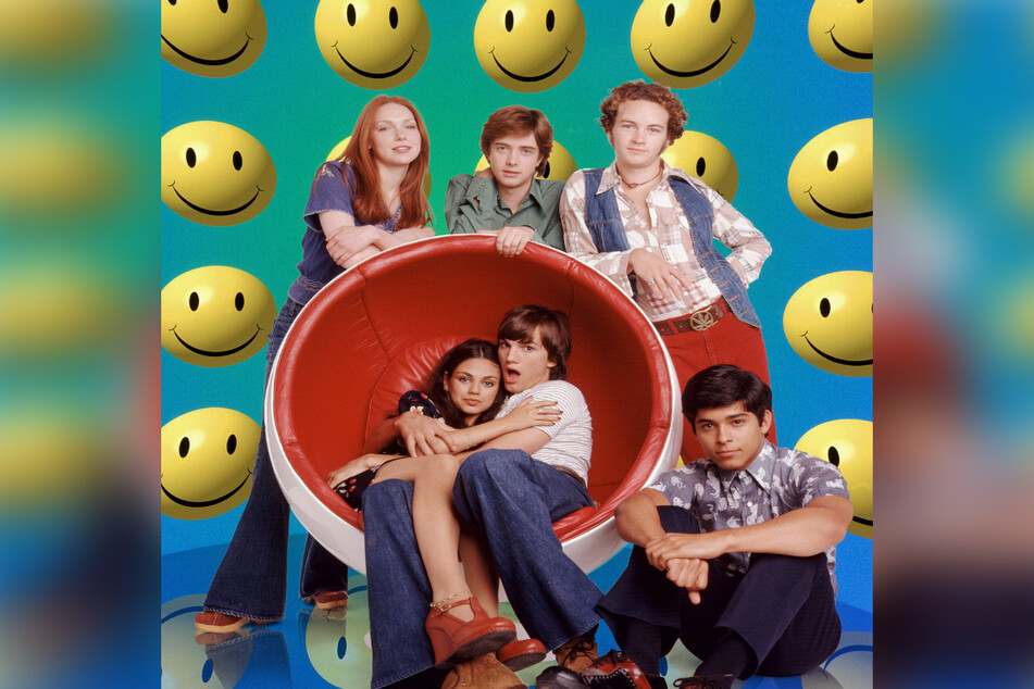 That '70s Show skyrocketed the careers of actors (clockwise from top l.) Laura Prepon, Topher Grace, Danny Masterson, Wilmer Valderrama, Ashton Kutcher, and Mila Kunis.
