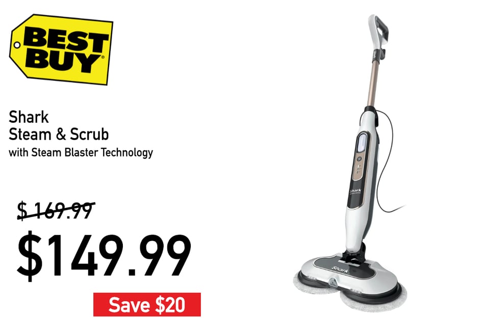 Shark Steam &amp; Scrub Hard Floor Steam Mop with Steam Blaster Technology