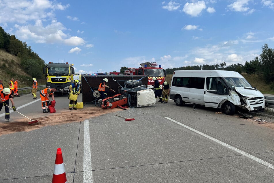 Die Richtungsfahrbahn musste voll gesperrt werden.