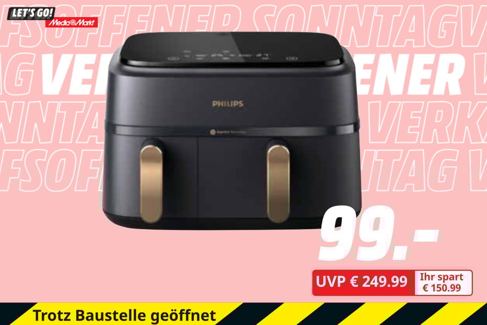 Philips-Heißluftfritteuse für 99 statt 249,99 Euro.