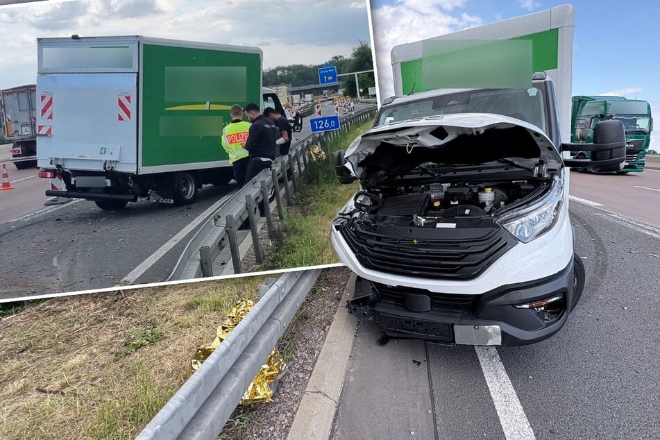 Unfall A9: Crash zwischen Laster und Transporter: Ein Verletzter bei Unfall auf der A9