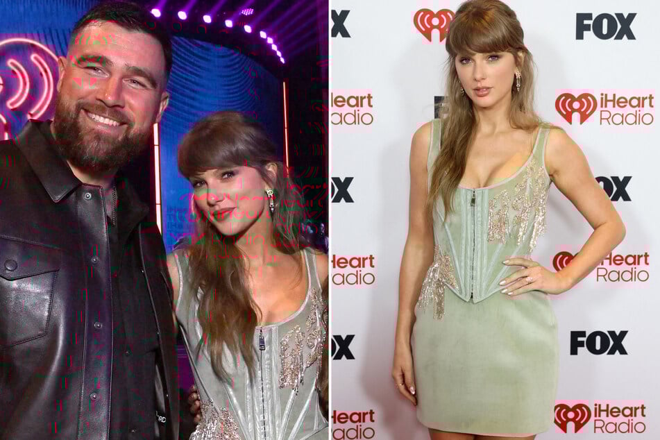 Travis Kelce (l.) joined Taylor Swift at the 2026 iHeartRadio Music Awards in Los Angeles on Thursday night.