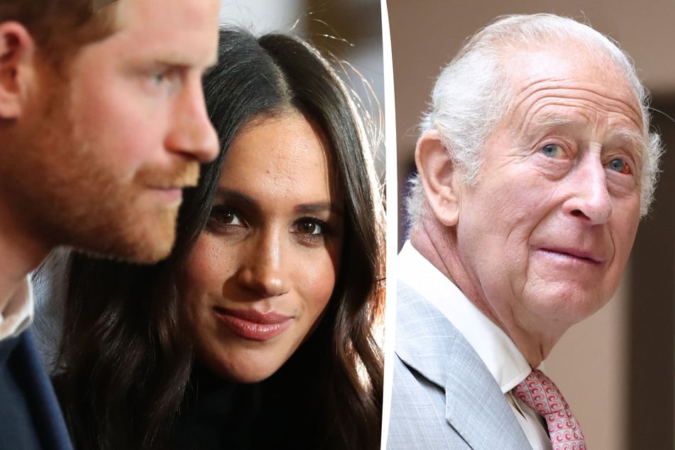 König Charles (77, r.) stellt klar: Prinz Harry (41) und Herzogin Meghan (45) sind keine "working royals".