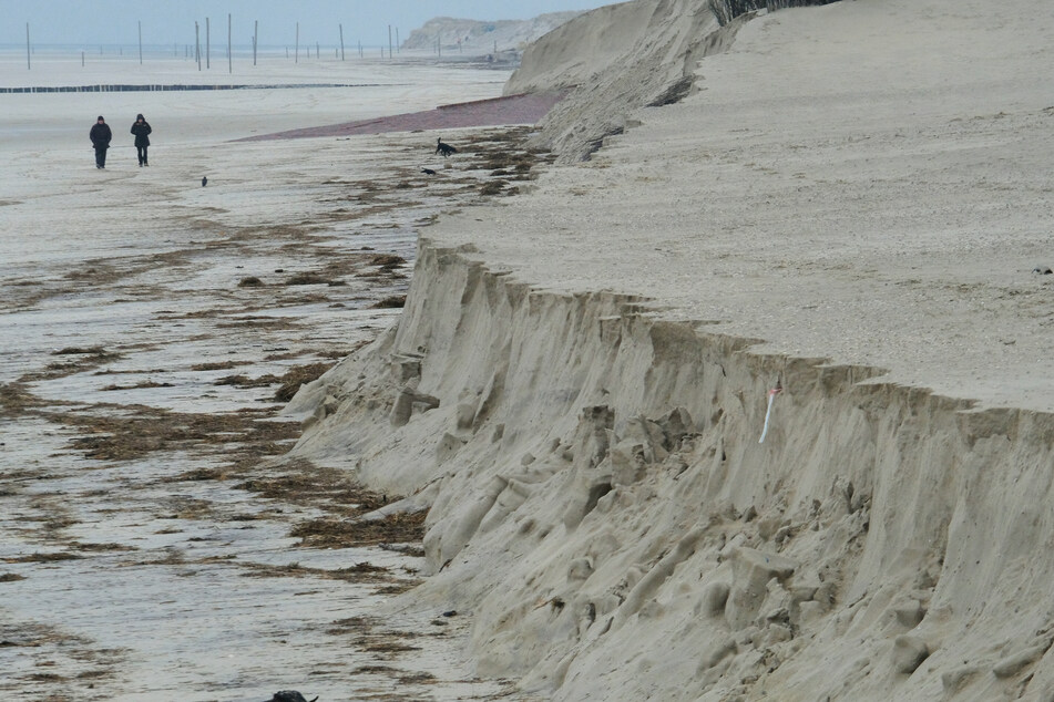 Die Sturmfluten an der deutschen Küste, wie hier auf Wangerooge, waren in dieser Saison besonders heftig.