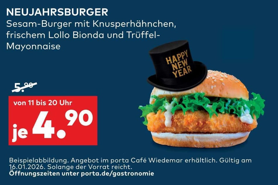 Der Neujahrsburger ist der perfekte Snack für zwischendurch.