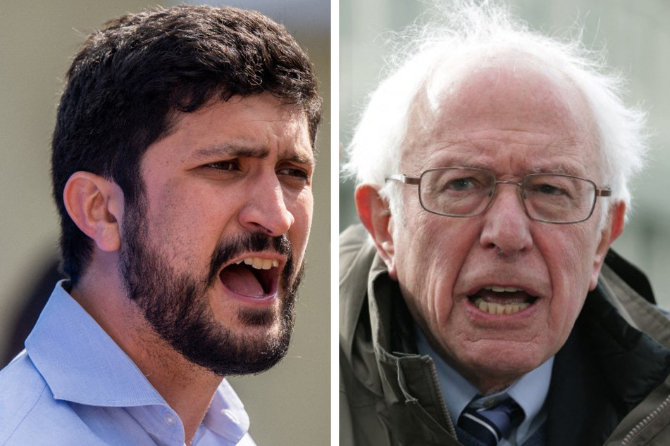 Texas Rep. Greg Casar (l.) and Vermont Sen. Bernie Sanders are backing up YouTube Music workers on strike over alleged unfair labor practices.