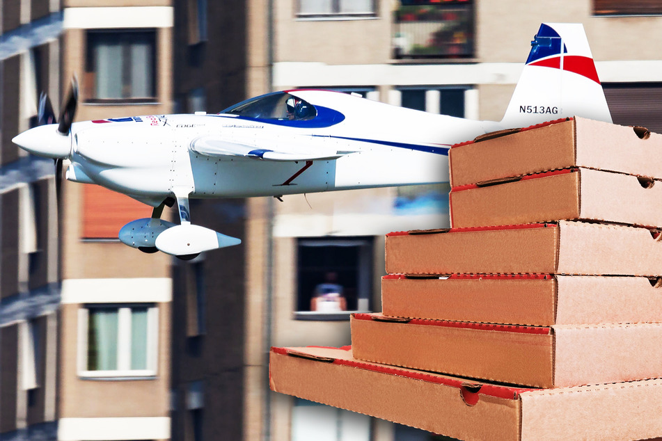 Wegen Ausgangssperre kommen Pizza und Bier jetzt mit dem Flugzeug!