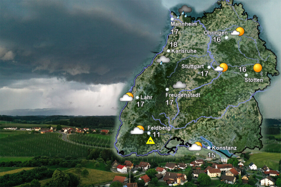 Am Wochenende wird es sehr regnerisch in Baden-Württemberg. (Montage/Symbolbild)