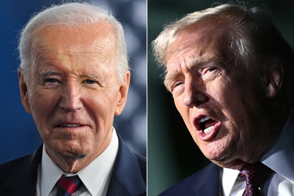 President Donald Trump's (r.) administration is removing dozens of career ambassadors who were appointed by his predecessor, Joe Biden.