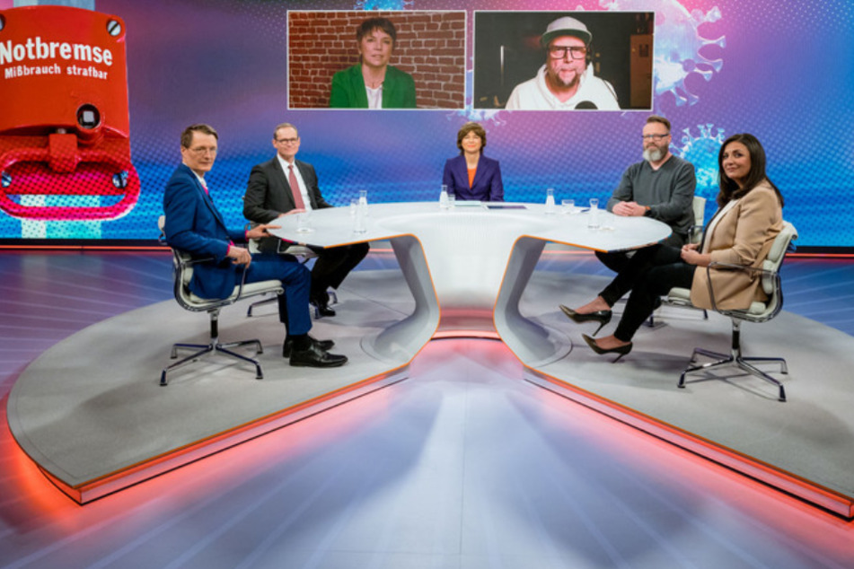 Die Diskussionsrunde am 25. März 2021 bei "maybrit illner" im ZDF.