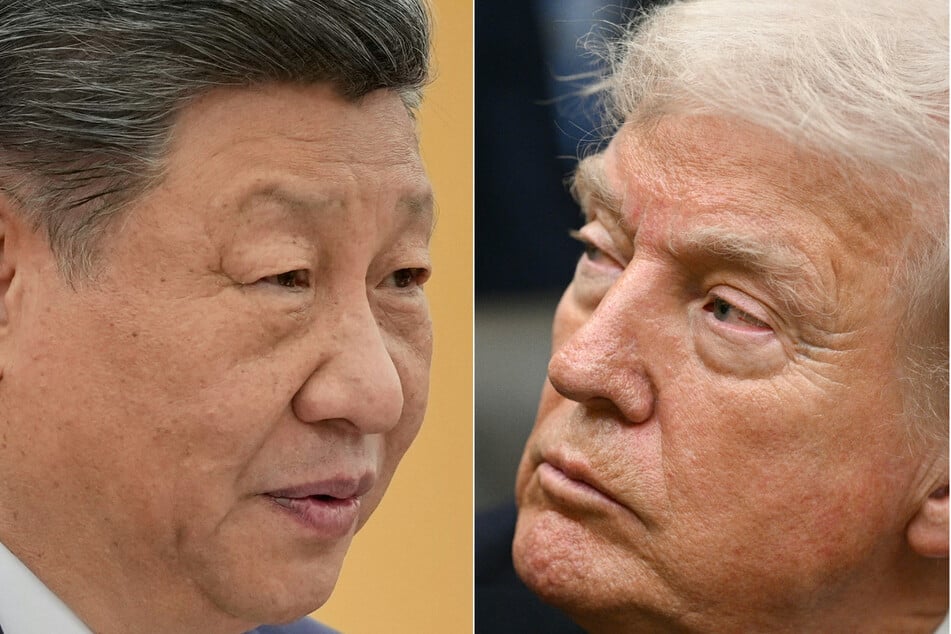 Chinese leader Xi Jinping (l.) spoke with US President Donald Trump on Wednesday, calling for "mutual respect" in strengthening relations.