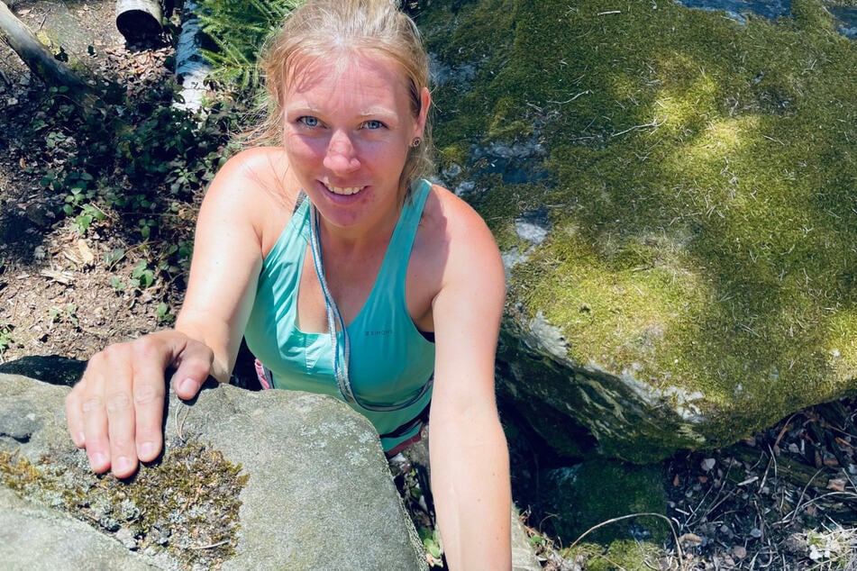 Doreen (34) klettert seit ihrer Kindheit.