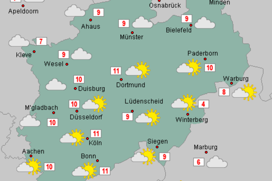 Zum Wochenstart wird es vielerorts in NRW sonnig.