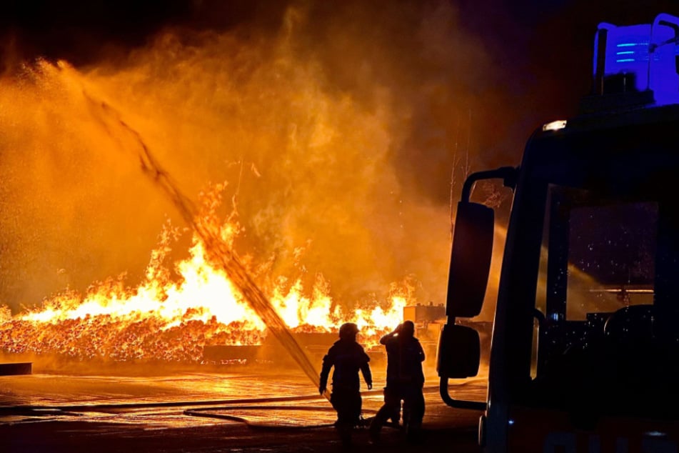 Berlin: Großbrand in Brandenburg: Fünf verletzte Feuerwehrleute
