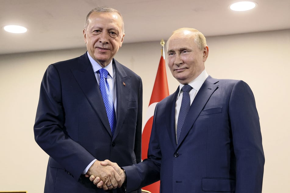 Despoten unter sich: Recep Tayyip Erdogan (68, l.) und Wladimir Putin (69).