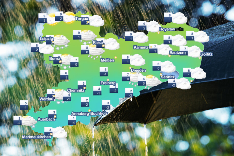 Am Wochenende bleibt es in Sachsen regnerisch.