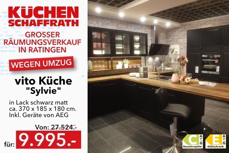 Backofen GB3011P, EEK* A+, Kochfeld IKE74451XB, Dunsthaube GD5970V, EEK* A, Kühlschrank G14ES, EEK* E, Geschirrspüler
FAV55BVI3P, EEK* C, Quarz-Spüle