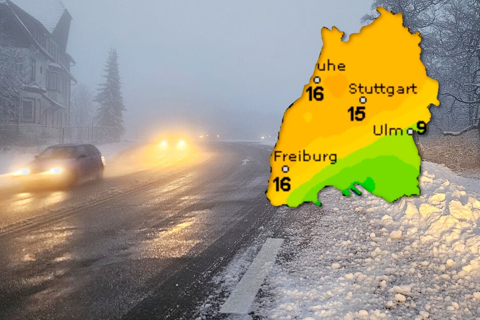 Schwarzwald weiß bedeckt, doch das Wetter im Ländle ändert sich