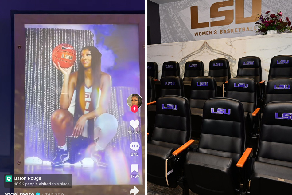 LSU hooper Angel Reese gave fans a peek at LSU's freshly renovated locker room ahead of the new college basketball season.